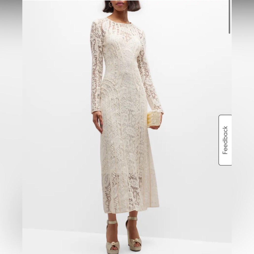 Zimmermann Devi Lace Long-Sleeve Midi Dress